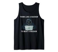 Cyber Security Think Like Hacker Ethical Defense Humor Tank Top