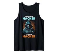 Cyber Security Think Like Hacker Ethical Defense Humor Tank Top