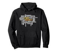 Cyber Security Word Cloud for IT Professionals Men's Pullover Hoodie