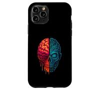 Cyber Skull and Brain Fusion Tech Mind Design AI vs Humanity Case for iPhone 11 Pro