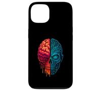 Cyber Skull and Brain Fusion Tech Mind Design AI vs Humanity Case for iPhone 13