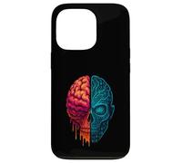 Cyber Skull and Brain Fusion Tech Mind Design AI vs Humanity Case for iPhone 13 Pro