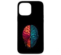 Cyber Skull and Brain Fusion Tech Mind Design AI vs Humanity Case for iPhone 13 Pro Max