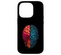 Cyber Skull and Brain Fusion Tech Mind Design AI vs Humanity Case for iPhone 14 Pro