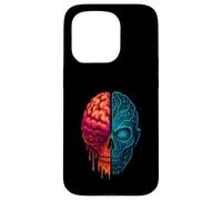 Cyber Skull and Brain Fusion Tech Mind Design AI vs Humanity Case for iPhone 15 Pro