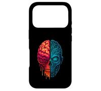 Cyber Skull and Brain Fusion Tech Mind Design AI vs Humanity Case for iPhone 17 Pro