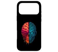 Cyber Skull and Brain Fusion Tech Mind Design AI vs Humanity Case for iPhone 17 Pro Max