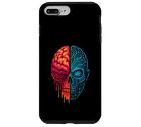 Cyber Skull and Brain Fusion Tech Mind Design AI vs Humanity Case for iPhone 7 Plus/8 Plus
