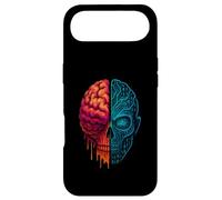 Cyber Skull and Brain Fusion Tech Mind Design AI vs Humanity Case for iPhone Air
