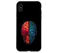 Cyber Skull and Brain Fusion Tech Mind Design AI vs Humanity Case for iPhone XS Max