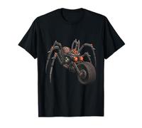 Cyber Spider Motorycycle Red Eyes Mech Design Art T-Shirt