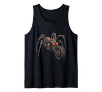 Cyber Spider Motorycycle Red Eyes Mech Design Art Tank Top