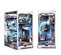 Cyber Style DIY Book Nook Technological 3D Puzzle Assembled Space Station Futuristic Bookend Kits (Alien Hub)