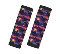 Cyber Sunset Western Cowboy Print Luggage Handle Wraps for Suitcase, Soft Travel Luggage Handle Cover Tags Identifiers for Suitcases