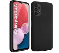 Cyber-Tech Case Compatible with Samsung Galaxy A13 4G, Silky-Soft Touch Protective Phone Silicone Case, Shockproof Cover with Microfiber Lining, Black