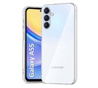 Cyber-Tech Clear Case for Samsung Galaxy A55 5G, Non-Yellowing Shockproof Protective Phone Cover, Anti-Scratch Transparent (Clear)