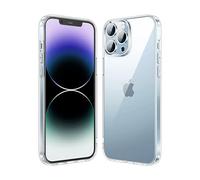 Cyber-Tech Diamond Clear iPhone 14 Pro Case [Shockproof & NO.1 Anti-Yellow] Slim Thin iPhone Phone Case Shockproof Protective Silicone Bumper iPhone 14 Pro Cover Clear