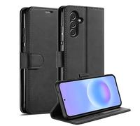 Cyber-Tech Phone Case for Samsung Galaxy A57 5G Leather Wallet Style Slim Stand Flip Card Holder Slots Shockproof Magnetic Phone Cover, Black