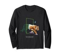Cyber Tiger - Futuristic Portal Escape Design Long Sleeve T-Shirt