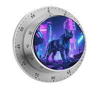 Cyber Tiger Kitchen Timer - Mechanical Visual Timer, Stainless Steel Digital Timers with Magnetic Base Egg Timers for Hard Boiled Eggs 60-Minute Countdown Kitchen Clock for Cooking