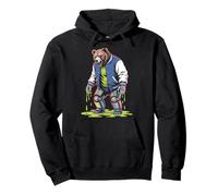 Cyber Toxic Grunge Bear Streetwear Futuristic Pullover Hoodie
