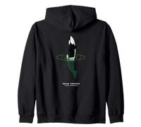 Cyber Whale - Futuristic Portal Escape Design Zip Hoodie