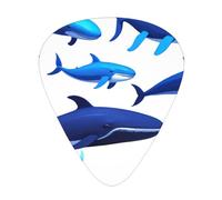 Cyber Whale Printed pick set - 12 pieces, thin, medium and thick guitar picks, suitable for guitar, bass, electric guitar and ukulele