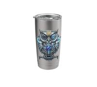 Cyber Wisdom Owl Future Intelligence Stainless Steel Insulated Tumbler