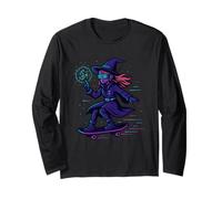 Cyber Witch on Skateboard Long Sleeve T-Shirt