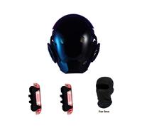 (CYBER00(Red White)) Cyberpunk Mask Role Playing Cosplay Robocop of the Future Futuristic Cool