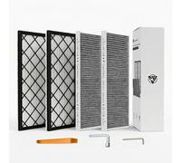 CYBERBEANS 4 Pack HEPA + Carbon Filter Kit for Tesla Model Y 2020-2026 | for All Model Y incl. Juniper Under the Frunk Lid with Activated Carbon, H11 Grade HEPA, 5-Layer Composite (Pre/Per)
