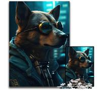 Cyberdog Sci Fi 1000 Piece Puzzle Wooden Jigsaw Puzzles Brain Challenge Game for TeenagersFamily Interaction 1000 PCS(75x50cm)