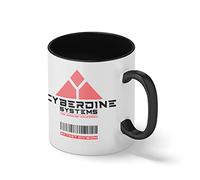 Cyberdyne Systems Art By Dune Inspired By Terminator White Coffee Mug with Black Rim & Handle