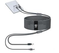 CyberFey 82FT/25M 2-in-1 Starlink Mini Ethernet Cable, Integrated DC Power + Cat5e Gigabit Data Replacement Cord, Waterproof Outdoor Cable for RV Marine Camping