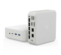 CyberGeek Windows 10 Mini PC Gamer, AMD Ryzen 7 5700U (8C/16T, up to 4.3Ghz), Micro Computer 16GB DDR4 RAM 128GB PCIe SSD, Small Form Factor PC 4K Triple Display WiFi/BT5.0/USB3.0/Dual Channel