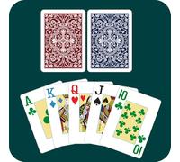 Cybergon Four Color Playing Cards - Jumbo Index Large Print, Easy to Read, Waterproof Plastic (PVC), 2 Durable Decks for Card Games.