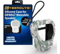 CYBERGUYS Silicone Case for DEWALT Wearable Bluetooth Speaker, Durable Shock-Proof Non-Slip Protective Cover for DEWALT Mini Speaker, Lanyard, Small Lightweight, Easy-to-Install Sleeve, Digital Camo