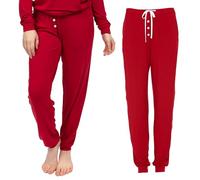 Cyberjammies Blaze Women's Jersey Pyjama Bottoms | Soft Modal-Blend Ladies Pyjama Bottoms with Elasticated Waistband, Drawstring, Mock Buttons & Pockets | Lightweight Loungewear Bottoms | Size 14