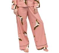 Cyberjammies Bonnie Crane Bird Print Wide Leg Pyjama Bottoms - Pink Mix - 5XL - 24