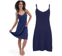 Cyberjammies Celestial Nights Women's Lace Trim Ribbed Jersey Hidden Support Short Nightdress | Soft Cotton Modal Nightie, Built-In Support
