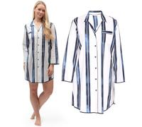 Cyberjammies Celestial Nights Women's Printed Stripe Nightshirt | Soft Cotton Modal Ladies Nightshirt, Breathable Nightie