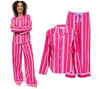 Cyberjammies Chloe Womens Printed Stripe Wide Leg Pyjama Set | Soft Cotton Modal Ladies Pyjamas | Comfortable PJs for Women | Stylish Lounge Wear Set