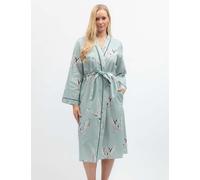 Cyberjammies Cotton Modal Swan Print Dressing Gown Mint
