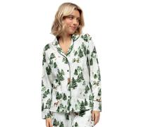 Cyberjammies Fern Alpine Print Pyjama Top - Olive Green Mix - 4XL - 22