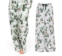 Cyberjammies Fern Women's Alpine Print Wide Leg Pyjama Bottoms | Soft Cotton Modal Ladies Pyjama Bottoms with Winter Alpine Print, Relaxed Fit PJ Bottoms for Cosy Comfort Evening | Size 26