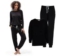 Cyberjammies Grace Women's Black Slouch Jersey Pyjama Set | Soft Modal Ladies Pyjamas, Breathable PJs for Women Set & Lounge Wear
