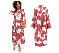 Cyberjammies Josie Womens Leaf Print Long Dressing Gown | Soft Cotton Modal Loungewear | Kimono Wrap House Robe for Home Comfort