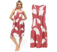 Cyberjammies Josie Womens Leaf Print Short Nightdress | Soft Cotton Modal Ladies Pyjamas | Comfortable Nightie for Women