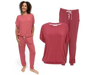 Cyberjammies Josie Womens Slouch Jersey Terracotta Orange Pyjama Set | Soft Modal Ladies Pyjamas | Comfortable PJs Lounge Wear Set for Women | Size 14