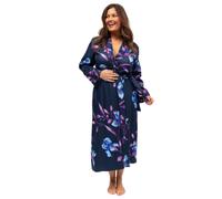 Cyberjammies Nora Rose Caroline Long Dressing Gown - Navy - 4XL - 22